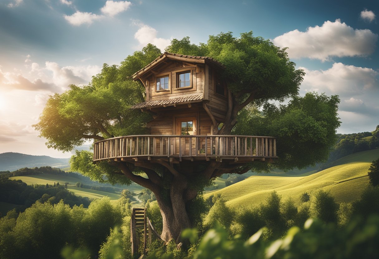 una casa sull'albero italia sulle colline toscane 