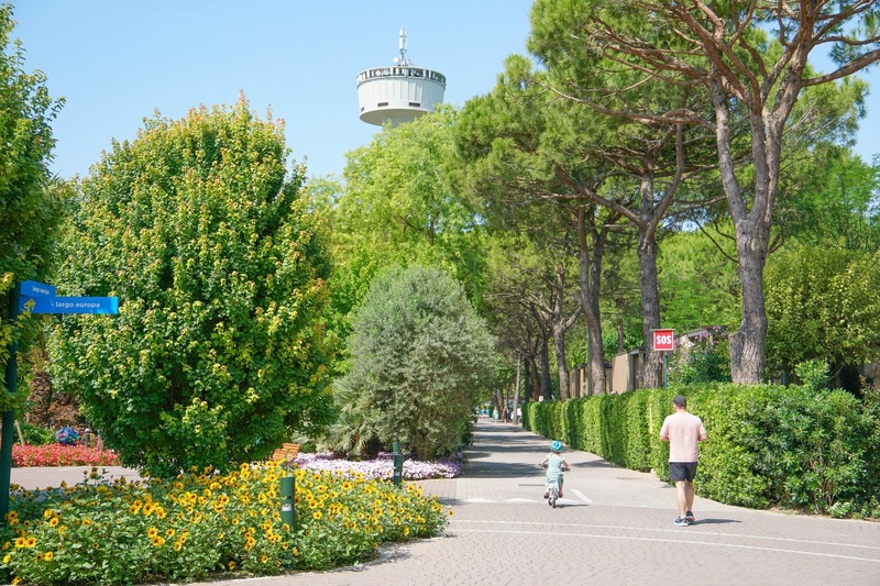 area verde nel camping union lido