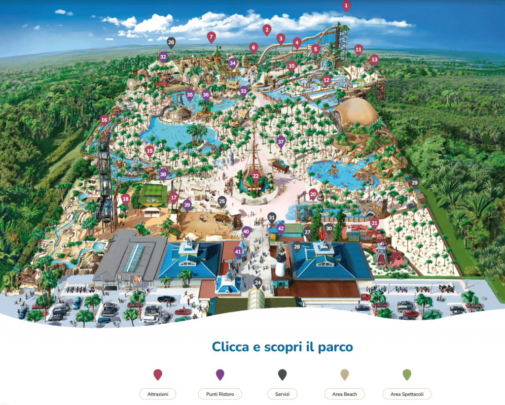 caribe bay mappa