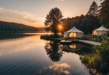 5 migliori glamping Lago di Garda: Per la Tua indimenticabile Vacanza Open Air uno dei migliori glamping lago di garda. Tenda in riva al lago evoca serenità e pace