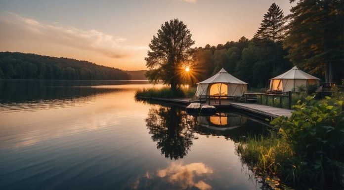 5 migliori glamping Lago di Garda: Per la Tua indimenticabile Vacanza Open Air uno dei migliori glamping lago di garda. Tenda in riva al lago evoca serenità e pace